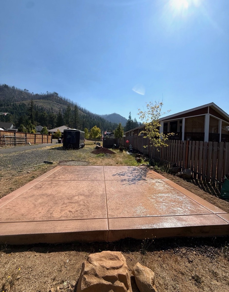 Stamped concrete patio Oregon